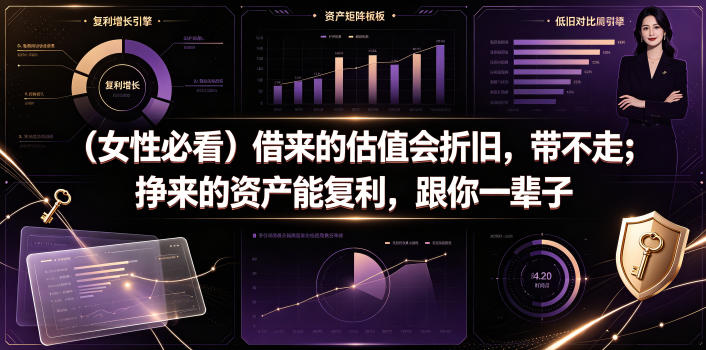付费文章：（女性必看）借来的估值会折旧，带不走；挣来的资产能复利，跟你一辈子| 鹿鸣网创