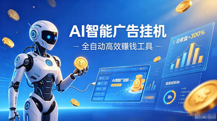 AI智能广告挂G，在家自动賺收益，全程无需人工操作、不用直播、不用拉人【揭秘】| 鹿鸣网创