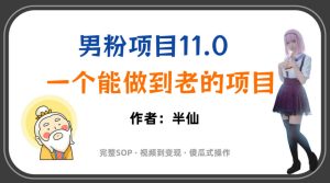 全网独家男粉项目11.0，一个做到老的项目，完整SOP·视频到变现·傻瓜式操作| 鹿鸣网创