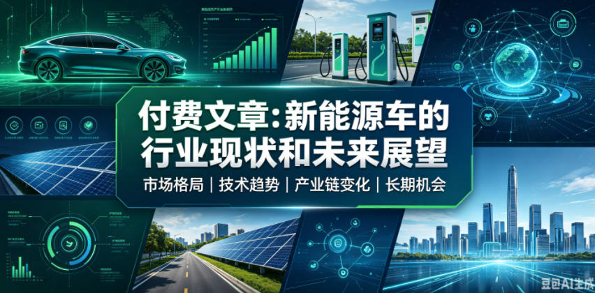 付费文章：新能原车的行业现状和未来展望| 鹿鸣网创