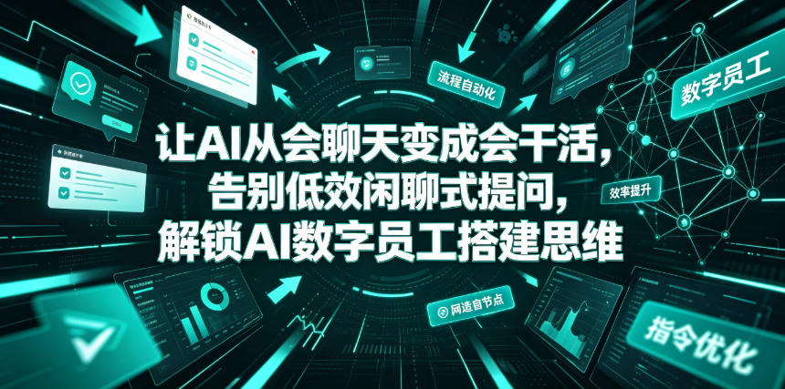 让AI从会聊天变成会干活，告别低效闲聊式提问，解锁AI数字员工搭建思维| 鹿鸣网创