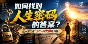 付费文章：如何找对人生密码的答案？这一篇让你比90%的大师还厉害！| 鹿鸣网创