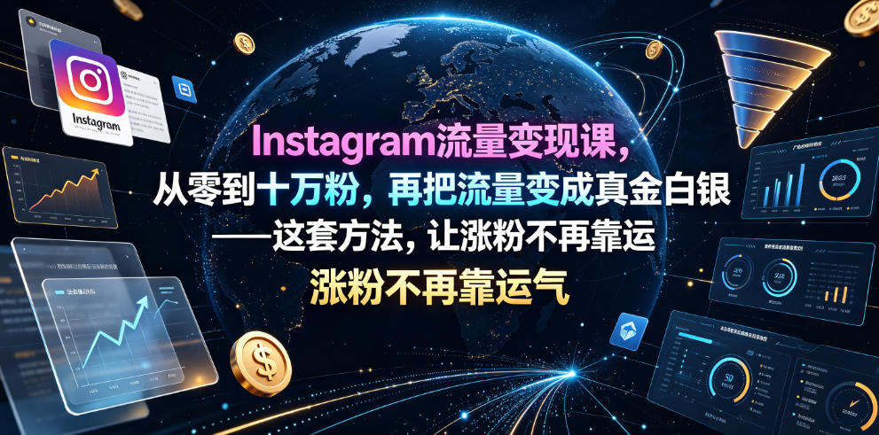 Instagram流量变现课，从零到十万粉，再把流量变成真金白银——这套方法，让涨粉不再靠运气【原创双语字幕】| 鹿鸣网创