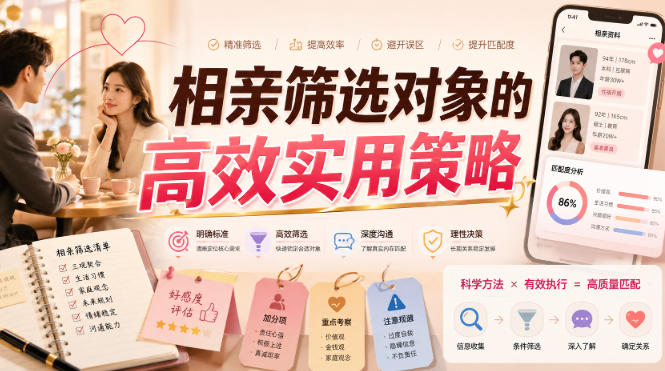 付费文章：相亲筛选对象的高效实用策略| 鹿鸣网创