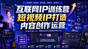 互联网IP训练营，短视频IP打造，内容创作运营| 鹿鸣网创