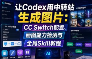 让Codex用中转站生成图片:CC Switch配置、画图能力检测与全局Skill教程| 鹿鸣网创