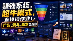 賺钱系统，超牛模式，直接抄作业！广告、漏斗、脚本全给你【原创双语字幕】| 鹿鸣网创