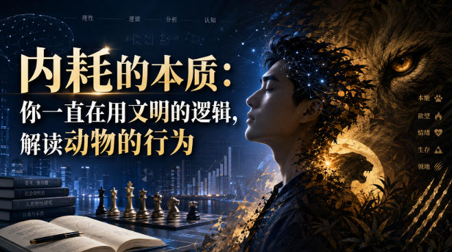 付费文章：内耗的本质：你一直在用文明的逻辑，解读动物的行为| 鹿鸣网创