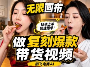 无限画布实操教程，搭一个炸裂级黑科技工作流——一键复刻爆款带货视频| 鹿鸣网创