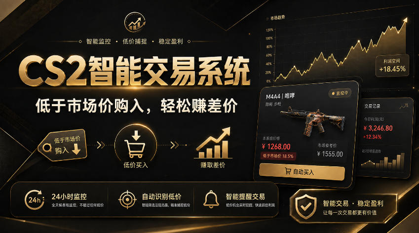 CS2智能交易系统，轻松賺差价|自动运行，无需自己挂G|数据支持任何形式验证【揭秘】| 鹿鸣网创
