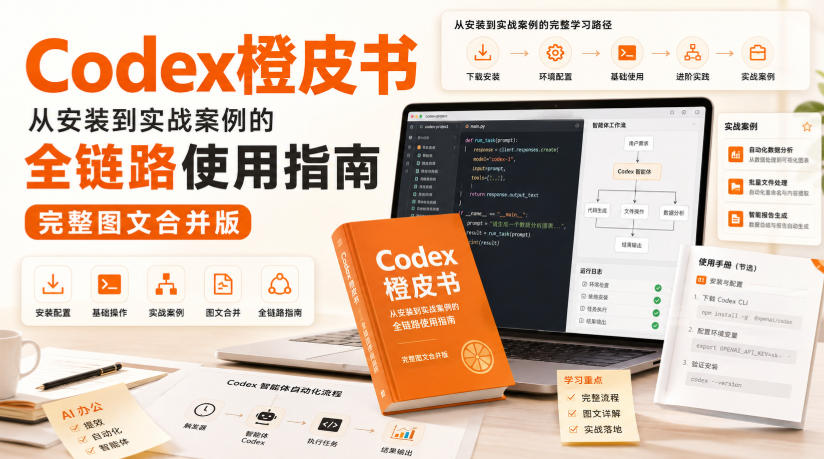 Codex橙皮书，从安装到实战案例的全链路使用指南，完整图文合并版| 鹿鸣网创