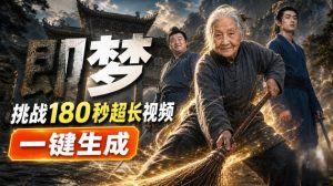 即梦挑战180秒超长视频！一键生成3分钟电影？完整制作流程详细分享！| 鹿鸣网创