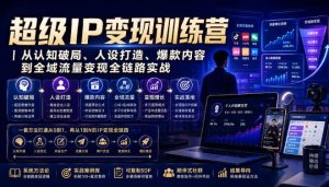 超级IP变现训练营｜从认知破局、人设打造、爆款内容到全域流量变现全链路实战| 鹿鸣网创