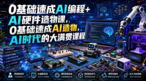 0基础速成AI编程+AI硬件造物课，0基础速成AI造物，AI时代的大满贯课程| 鹿鸣网创