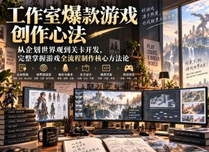 工作室爆款游戏创作心法｜从企划世界观到关卡开发，完整掌握游戏全流程制作核心方法论| 鹿鸣网创