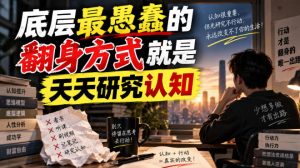 付费文章：底层最愚蠢的翻身方式就是天天研究认知| 鹿鸣网创
