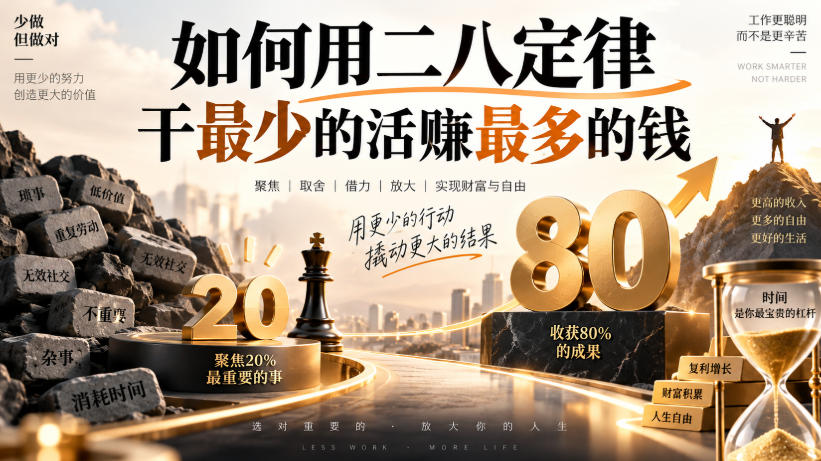付费文章：如何用二八定律干最少的活賺最多的钱| 鹿鸣网创