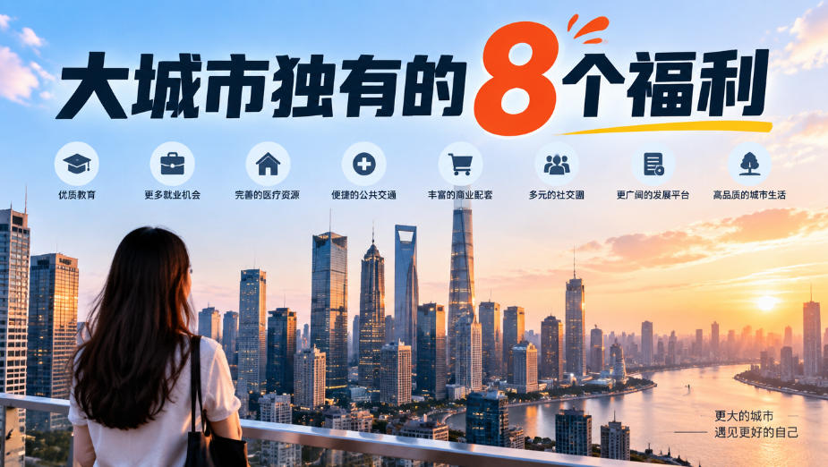 某公众号付费文章：大城市独有的8个福利| 鹿鸣网创