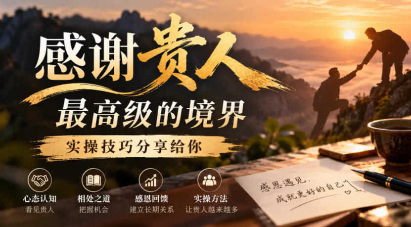 某公众号付费文章：感谢贵人最高级的境界，实操技巧分享给你| 鹿鸣网创