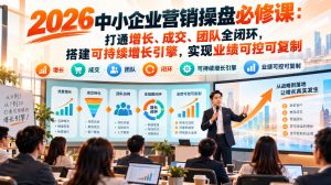 2026中小企业营销操盘必修课：打通增长、成交、团队全闭环，搭建可持续增长引擎，实现业绩可控可复制| 鹿鸣网创