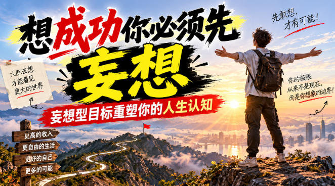 付费文章：想成功你必须先妄想，妄想型目标重塑你的人生认知| 鹿鸣网创