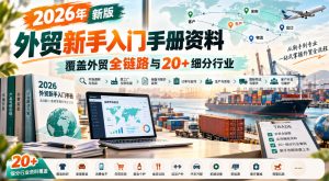 2026年新版外贸新手入门手册资料，覆盖外贸全链路与20+细分行业| 鹿鸣网创