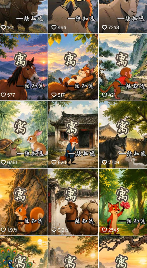 抖音某博主的AI寓言故事动画教学，涵盖封面设计、AI动画生成、工具、低成本薅羊毛生成，轻松入局蓝海赛道变现| 鹿鸣网创