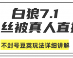 白狼敢死队最新抖音课程：蚕丝被真人直播不封号豆荚（dou+）玩法详细讲解| 鹿鸣网创