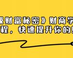 《终极财富秘密》财商学习必修课程,快速提升你的财富(18节视频课)| 鹿鸣网创