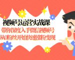 视频号运营实战课，带你深度入手微信视频号1.0，从0粉丝开始快速涨粉变现| 鹿鸣网创