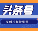 头条号原创视频特训营:一对一带你玩转短视频,新号10天日收益破252元| 鹿鸣网创