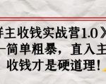 《群主收钱实战营1.0》——简单粗暴,直入主题,收钱才是硬道理| 鹿鸣网创