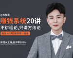 苏笙君的赚钱系统20课 教你从0到1赚到你的第一桶金(不讲理论,只讲方法论)| 鹿鸣网创