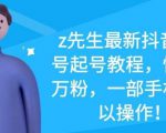 z先生最新抖音美女号起号教程,快速十万粉,一部手机就可以操作| 鹿鸣网创