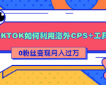 详细解析TIKTOK如何利用海外CPS+工具0粉丝轻松变现月入过万| 鹿鸣网创