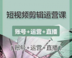 南小北短视频剪辑运营课：账号+运营+直播，零基础学习手机剪辑【视频课程】| 鹿鸣网创