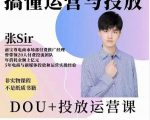 张sir的dou+投放运营课:搞懂运营与投放,全面提升账号的流量运营效率| 鹿鸣网创