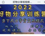 萌飞好物·2022抖音好物分享训练营,当下风口带货变现模式,从入门到精通| 鹿鸣网创