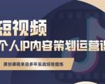 抖音短视频个人ip内容策划实操课,真正做到普通人也能实行落地| 鹿鸣网创