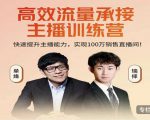 高效流量承接主播训练营：快速提升主播能力,实现100万销售直播间| 鹿鸣网创
