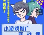 大狗来了：小游戏推广实战课，带你搭建一个游戏推广变现账号| 鹿鸣网创