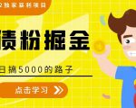 全网2022独家暴利项目,负债粉掘金,日搞5000的路子| 鹿鸣网创