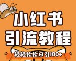 小红书运营引流全系列课程，每天引流100精准粉| 鹿鸣网创