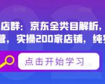 贝千电商店群：京东全类目解析，京东店群专业运营，实操200家店铺，纯实战经验| 鹿鸣网创