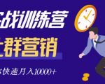 社群营销全套体系课程，助你了解什么是社群，教你快速步入月营10000+| 鹿鸣网创
