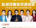 桔子会·私域流量变现速成班，4天拿走月销千万的变现方案 价值12800元| 鹿鸣网创