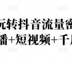 2022玩转抖音流量密码，(直播+短视频+千川)| 鹿鸣网创