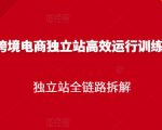 跨境电商独立站高效运行训练营，独立站全链路拆解| 鹿鸣网创