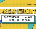 同城跨渠道销售，专注生鲜领域，一人运营一座城，避开价格战| 鹿鸣网创