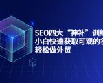 SEO四大“神补”训练营，小白快速获取可观的谷歌流量，轻松做外贸| 鹿鸣网创